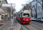 Wien Wiener Linien SL 49 (E1 4536 (Bombardier-Rotax 1974)) XIV, Penzing, Unterbaumgarten, Hütteldorfer Straße / Seckendorfstraße / Zehetnergasse am 12. Feber/ Februar 2019.