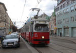 Wien Wiener Linien SL 49 (E1 4549 (Bombardier-Rotax 1975)) XIV, Penzing, Oberbaumgarten, Hütteldorfer Straße / Waidhausenstraße am 11. Feber / Februar 2019.