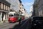 Wien Wiener Linien SL 49 (E1 4539 + c4 1342 (Bombardier-Rotax. vorm. Lohnerwerke, 1974 bzw. 1975)) VII, Neubau, Westbahnstraße am 10. Mai 2019.