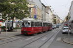 Wien Wiener Linien SL 49 (E1 4542 + c4 1360 (Bombardier-Rotax 1975 bzw. 1976)) XIV, Penzing, Hütteldorfer Straße / Breitenseer Straße am 17. Oktober 2019. - Am Nachmittag des 17. Oktober verkehrten auf dem 49er die folgenden E1+c4-Garnituren: 4539 + 1357, 4242 + 1360 und 4548 + 1356. Im Bahnhof Rudolfsheim stand noch eine E1+c4-Garnitur (4549 + 13**) betriebsbereit. 