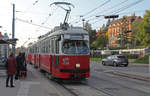 Wien Wiener Linien SL 49 (E1 4539 + c4 1357) XIV, Penzing, Oberbaumgarten, Linzer Straße / Hütteldorfer Straße (Hst. Baumgarten) am 18. Oktober 2019. - Am Nachmittag des 18. Oktober verkehrten die folgenden E1+c4-Garnituren auf der SL 49: 4539 + 1357 und 4542 + 1360.