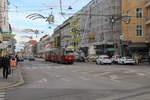 Wien Wiener Linien SL 30 (E1 4540 + c4 1363 (Bombardier-Rotax, vorm. Lohnerwerke, 1975 bzw. 1976)) XXI, Floridsdorf, Brünner Straße / Am Spitz / Schloßhofer Straße am 29. November 2019.