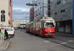 Wien Wiener Linien SL 30 (E1 4844 + c4 1312) XXI, Floridsdorf, Schöpfleuthnergasse / Leopold-Ferstl-Gasse am 29.