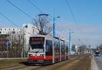 ULF A 5 hat in der Brünner Straße soeben den Marchfeldkanal überquert.(13.02.2021)