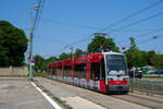 Wien 

Wiener Linien ULF B1 741  Chanel Vollwerbung  als Linie 71, Zentralfriedhof 2 Tor, 08.06.2021. 