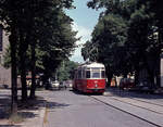 Wien Wiener Stadtwerke-Verkehrsbetriebe (WVB) SL44 (L4 605 (SGP 1962)) XVI, Sandleitengasse / Gomperzgasse am 17.