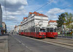 Am 06.04.2022 kamen Wiener E1-c4-Züge nur noch auf der Linie 30 zum Einsatz und Begegnungen von zwei Zügen waren Glückssache.