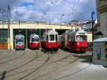 Betriebsbahnhof Breitensee, 2. April 2006. 'ULF' B 701; C1 141; K 2447 und E1 4533. 