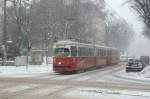 Wien E1 4543 + c3 1138 (Linie 49), Htteldorfer Strae/Leyserstrae, 30.12.2005  