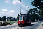 Wien Wiener Stadtwerke-Verkehrsbetriebe (WVB) SL 17 (M 4114 (Lohnerwerke 1929)) XXI, Floridsdorf, Donaufelder Straße am 13. Juni 1971. - Scan eines Diapositivs. Film: Agfa CT18. Kamera: Minolta SRT-101.