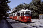Wien Wiener Stadtwerke-Verkehrsbetriebe (WVB) SL 26 (E1 4806 (SGP 1973)) XXI, Floridsdorf, Hoßplatz im Juli 1992.