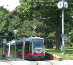 Wien Wiener Linien SL 41 (B1 714) XVIII, Währing, Pötzleinsdorf, Max-Schmidt-Platz (Endstation, Abfahrtshaltestelle) am 5. August 2010.