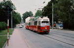 Wien Wiener Stadtwerke-Verkehrsbetriebe (WVB) SL 60/62 (E1 4517 (Lohnerwerke 1972)) XII, Hietzing, Lainzer Straße im Juli 1977. - Scan eines Diapositivs. Film: AGFA Agfachrome 50. Kamera: Leica CL.