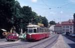 Wien Wiener Stadtwerke-Verkehrsbetriebe (WVB) SL D (T2 449 (Lohnerwerke 1956)) XIX, Döbling, Nußdorf, Zahnradbahnstraße am 2.