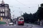 Wien Wiener Stadtwerke-Verkehrsbetriebe (WVB) SL 52 (E 4456 (Lohnerwerke 1966)) XIV, Penzing, Oberbaumgarten, Linzer Straße / Hütteldorfer Straße am 1.