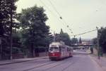 Wien Wiener Stadtwerke-Verkehrsbetriebe (WVB) SL 60/62 (E1 4518 (Lohnerwerke 1973)) XIII, Hietzing, Lainz / Speising, Hofwiesengasse am 17.