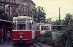 Wien Wiener Stadtwerke-Verkehrsbetriebe (WVB) SL 41 (D1 4314 (Gräf&Stift 1960, Umbau aus n1 5706 und 5709)) I, Innere Stadt, Schottentor (obere Schleife) am 19. Juli 1974. - Scan eines Diapositivs. Film: AGFA CT 18. Kamera: Minolta SRT-101.