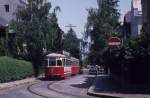 Wien WVB SL E2 (L(4) 531 (SGP 1961)) XVIII, Währing, Gersthof, Wallrißstraße im Juli 1975.