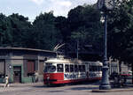 Wien Wiener Stadtwerke-Verkehrsbetriebe (WVB) SL 41 (E 4625 (SGP 1962, ex 4465)) XVIII, Währing, Gersthof, Gentzgasse / Gersthofer Straße im Juli 1975. - Scan eines Diapositivs. Kamera: Minolta SRT-101.