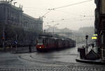 Wien Wiener Stadtwerke-Verkehrsbetriebe (WVB) Allerheiligen-Verkehr am 1. November 1975: SL 46Z (M 4109 (Lohnerwerke 1929)) I, Innere Stadt, Bellariastrasse vor dem Einbiegen in die Ringstraße (Burgring). - Das große Gebäude links ist Naturhistorisches Museum. - Scan eines Diapositivs. Kamera: Minolta SRT-101.