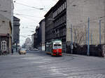 Wien Wiener Stadtwerke-Verkehrsbetriebe (WVB) SL O (E1 4804 (SGP 1973)) X, Favoriten, Erlachgasse / (Straßenbahnbetriebs-)Bahnhof Favoriten am 2.