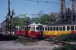 Wien Wiener Stadtwerke-Verkehrsbetriebe (WVB) SL 44 (E 4620 (SGP 1962; bis 1964: 4460)) I, Innere Stadt, Universitätsstraße / Schottentor am 30. April 1976. - Scan eines Diapositivs. Kamera: Leica CL.