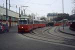 Wien Wiener Linien SL 5 (E1 4703 (SGP 1968)) II, Leopoldstadt, Praterstern am 19. März 2000. - Scan eines Diapositivs. Film: Kodak Ektachrome ED 3. Kamera: Leica CL.