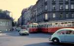 Wien WVB SL 43 (L 503) Hebragasse im Juli 1977.