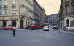 Wien WVB SL 49 (E1 4682) Huglgasse / Kardinal-Rauscher-Platz im Juli 1977.