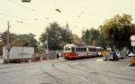 Wien WVB SL 25 (E1 4471) Mexikoplatz im Oktober 1979.