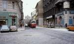 Wien WVB SL 49 (E1 4743) Siebensterngasse / Stiftgasse im Oktober 1979.