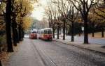Wien WVB SL 58 (E 4408) / SL 52 (E 4406) Mariahilfer Strasse / Schlossallee im Oktober 1979.