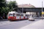 Wien WVB SL J (E1 4515) Thaliastrasse / Schnellbahnhof Ottakring im Juli 1992.