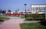 Wien WVB SL 67 (E2 4302 + c5 1502) Otto-Probst-Platz im Juli 1992.