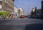 Wien WVB SL 72 (E1 4767 / c3 1182) Simmeringer Hauptstrasse / Gottschalkgasse im Juli 1992. 