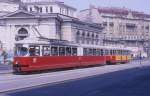 Wien WVB SL 5 (E1 4673) Alserbachstrasse / Nussdorfer Strasse am 28. Juli 1994.