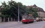 Wien WVB SL 62 (M 4127) Hetzendorfer Strasse / (Betriebs-)Bahnhof Speising am 16. Juli 1974.