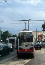 Wien Wiener Linien SL 46 (A 29) Joachimsthalerplatz im Juli 2005.