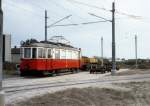 Wien WVB ATw MR 6151 (ex-M  4107, Lohner 1929) Alt Erlaa, Rösslergasse im Oktober 1979.