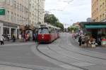 Wien Wiener Linien SL 67 (E2 4323) Favoritenstrasse / Quellenstrasse am 9. Juli 2014.