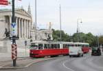 Wien Wiener Linien SL 2 (E1 4800) Dr.-Karl-Renner-Ring / Parlament / Schmerlingplatz am 11. Juli 2014.