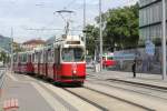 Wien Wiener Linien SL 18 (E2 4309 + c5 1509) Quartier Belvedere am 9. Juli 2014.