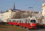 E1 4508 + c3 1272, Mariahilfergürtel. (19.02.2015)