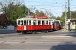 WTM M 4077 + k6 1503 + k6 1518 als Zubringer zum Wiener Tramwaytag am 25.April 2015 fährt aus der Schleife beim Schweizergarten.