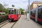 Wien Wiener Linien SL 33 (E1 4768) Friedrich-Engels-Platz am 2. Mai 2015.