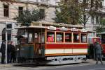 Fahrzeugparade 150 Jahre Straßenbahn in Wien : Triebwagen 7m der Ursprungstype aus dem Jahr 1897.