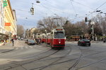 Wien Wiener Linien SL 38 (E2 4029 + c5 1429) Währinger Straße / Nußdorfer Straße am 22. März 2016.
