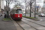 Wien Wiener Linien SL 1 (E2 4031 + c5 1431) Innere Stadt, Franz-Josefs-Kai am 18. Februar 2016.