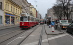 Wien Wiener Linien SL 6 (E2 4304 + c5 1504) Favoriten, Absberggasse am 23. März 2016.