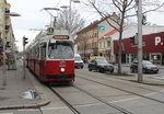 Wien Wiener Linien SL 6 (E2 4080) Simmering, Simmeringer Hauptstraße (Hst. Brauhubergasse) am 15. Februar 2016.